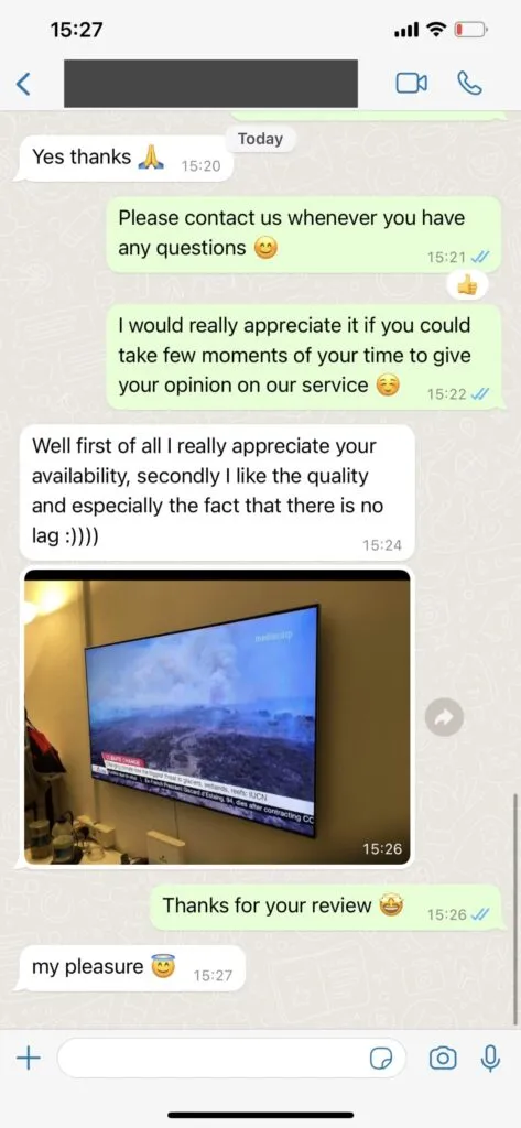 WhatsApp customer feedback 2